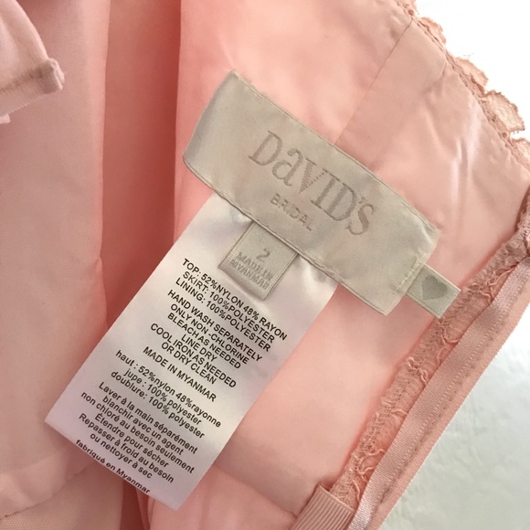 NWT David’s Bridal Short Lace Mesh Halter Dress - Picture 5 of 10